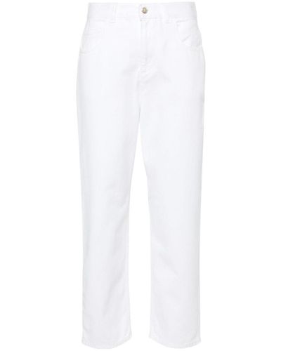 Moncler High Waisted Jeans - White