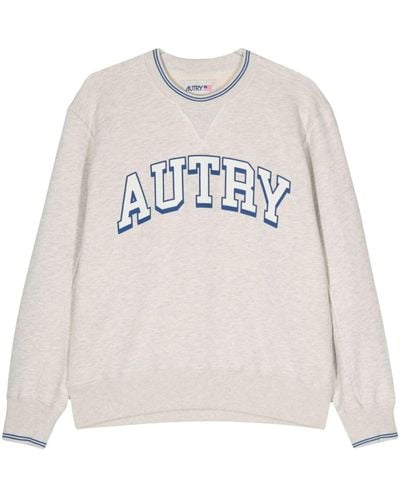 Autry Fleece Crew Neck Sweatshirt - White