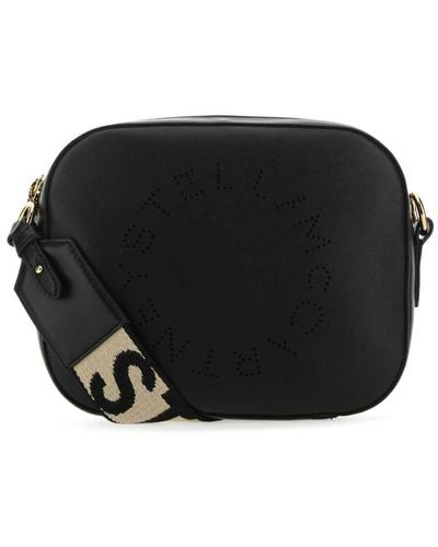 Stella McCartney Camera Bag With Perforated Stella Logo - Black