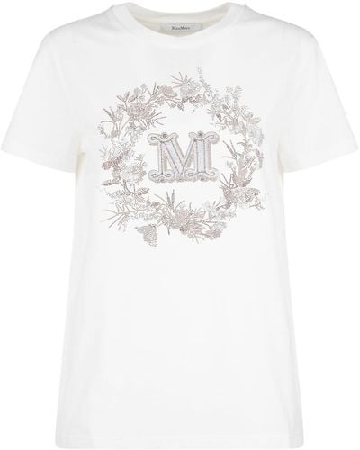 Max Mara T-Shirt With Embroidery - White