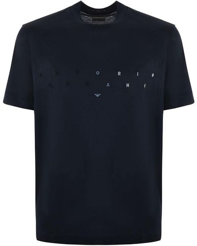 Emporio Armani T-Shirt With Logo - Blue