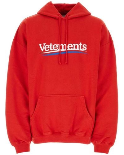 Vetements Sweatshirts - Red