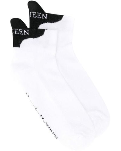 Alexander McQueen Logo Socks - White