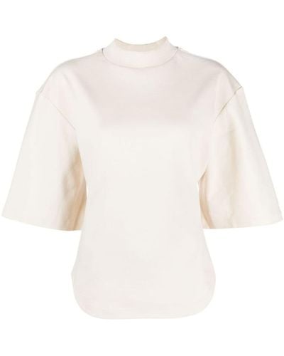 The Attico Open-back Cotton T-shirt - White