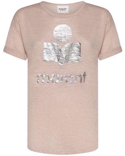 Isabel Marant Koldi Linen T-shirt - Pink