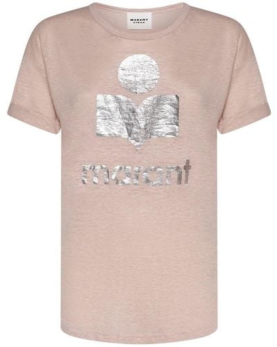Isabel Marant Koldi Linen T-shirt - Pink