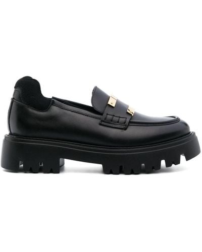 N°21 45mm Logo-plaque Chunky-sole Loafers - Black