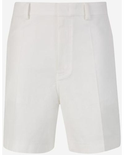 Valentino Formal Cotton Bermudas Shorts - White