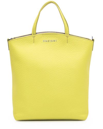 Orciani Ladylike Small Shopper Bag - Yellow