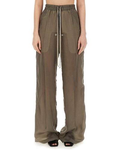 Rick Owens Cupro Trousers - Natural