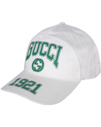 Gucci College Baseball Cap - White