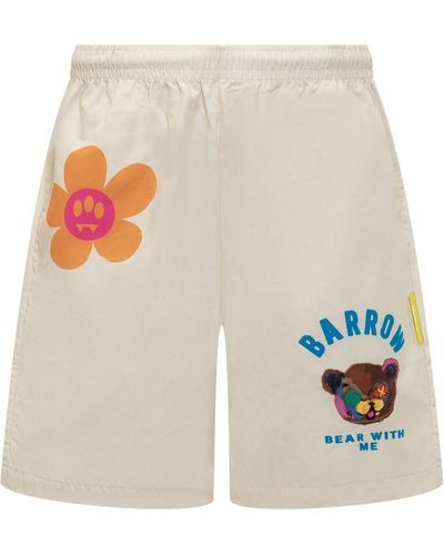 Barrow All-Over Print Bermuda Shorts - White