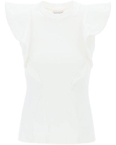 Alexander McQueen Sleeveless T-Shirt - White