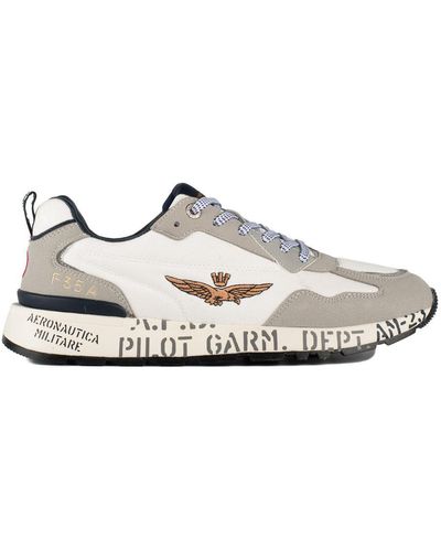 Aeronautica Militare Printed Sole Sneakers - White