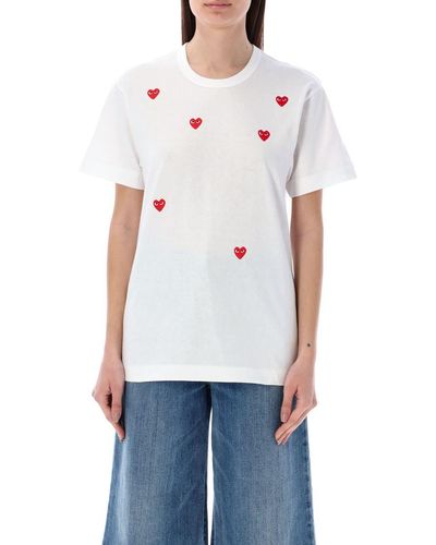COMME DES GARÇONS PLAY Hearts T-Shirt - White