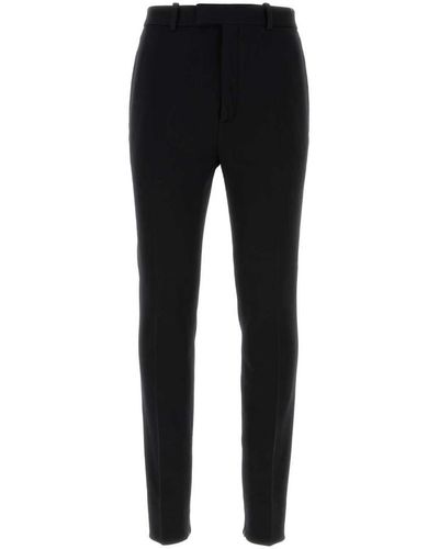 Ferragamo Trousers With Tapered Legs - Black