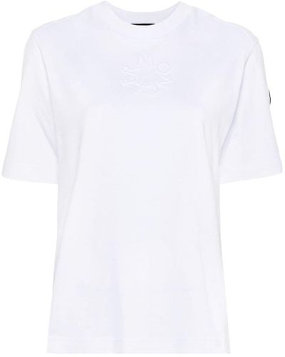 Moncler Logo-embossed Cotton T-shirt - White