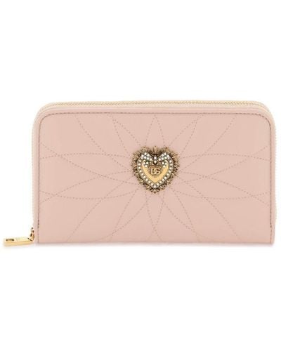 Dolce & Gabbana Devotion Zip-Around Wallet - Pink