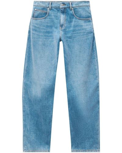 Alexander Wang Wide-leg Low-rise Cotton-blend Jeans - Blue