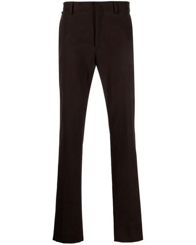 Zegna Slim-cut Stretch-cotton Chino Trousers - Black