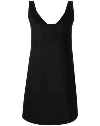 P.A.R.O.S.H. V-neck Shift Mini Dress - Black