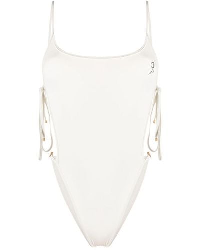 Blumarine Open Tie Side Swimsuit - White