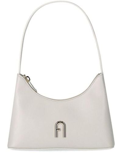 Furla Diamante Mini Marshmallow Shoulder Bag - White
