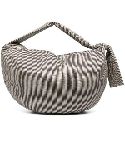 Alysi Striped Shoulder Bag - Gray