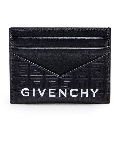 Givenchy Leather G-Cut Card Holder - Black