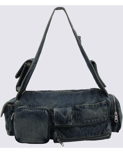 Balenciaga Vintage Cotton Sling Bag Superbusy Crossbody Bag - Black
