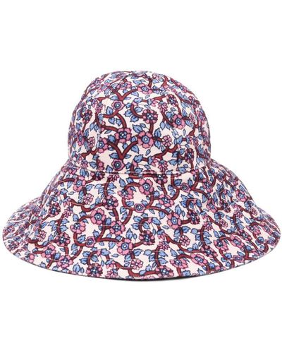 Isabel Marant Edona Cotton Sun Hat - Purple