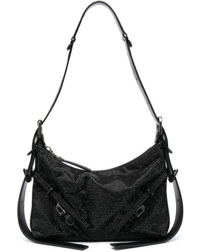 Givenchy Voyou Strass Embellished Mini Shoulder Bag - Black