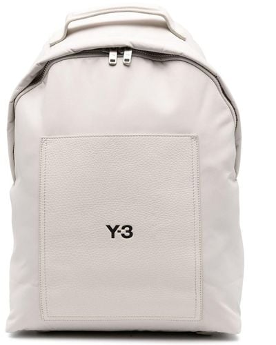 Y-3 Lux Logo-print Backpack - Gray