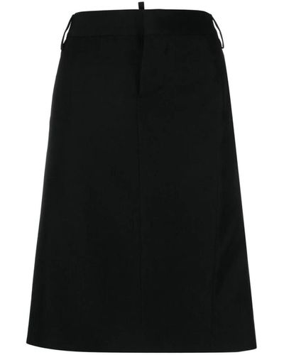 DSquared² Virgin Wool Pencil Skirt - Black