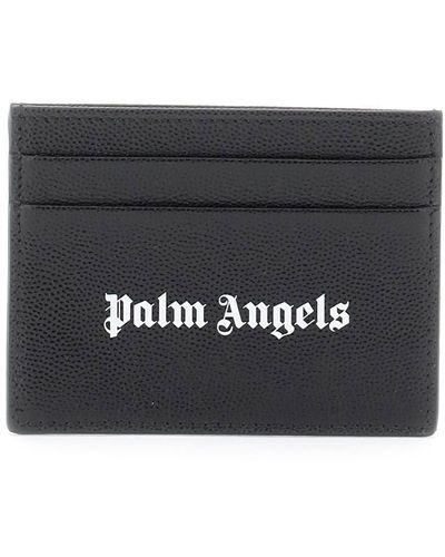 Palm Angels Gothic Logo-print Cardholder - Black