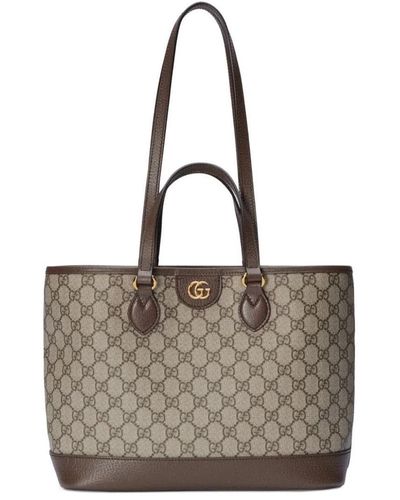 Gucci Mini Ophidia Shopping Bags - Gray