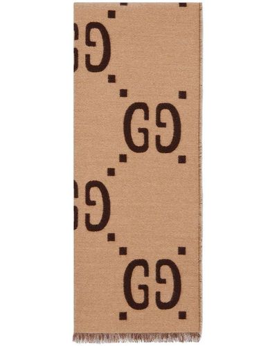 Gucci Scarves Gg Freedom Accessories - Natural