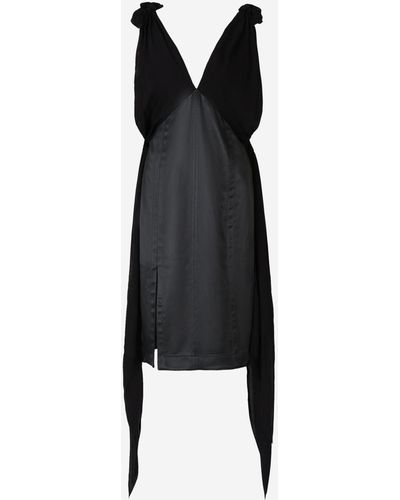 Bottega Veneta Mini Silk Dress - Black