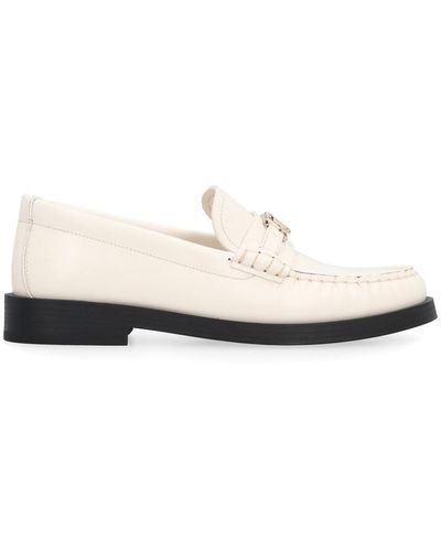 Jimmy Choo Addie Leather Loafers - White