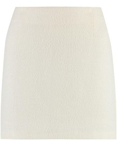 Tagliatore May Wool Mini Skirt - White