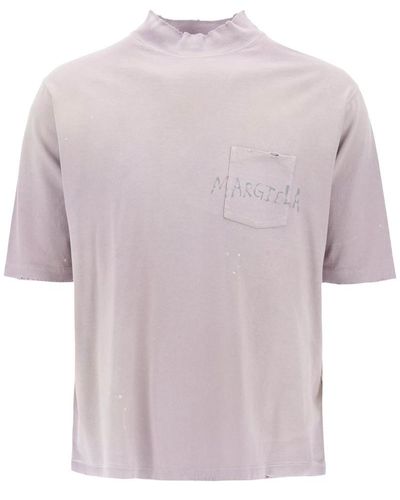 Maison Margiela Handwritten Logo T-Shirt With Written Text - Pink