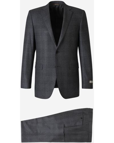 Canali Wool And Mohair Suit - Black