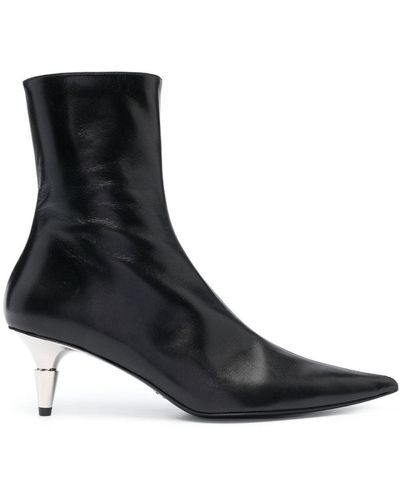 Proenza Schouler Spike Pointed Toe Ankle Boots In Black