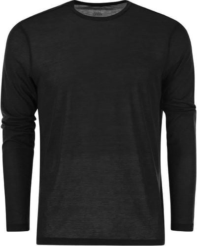 Majestic Filatures Crew-neck T-shirt In Silk And Cotton - Black