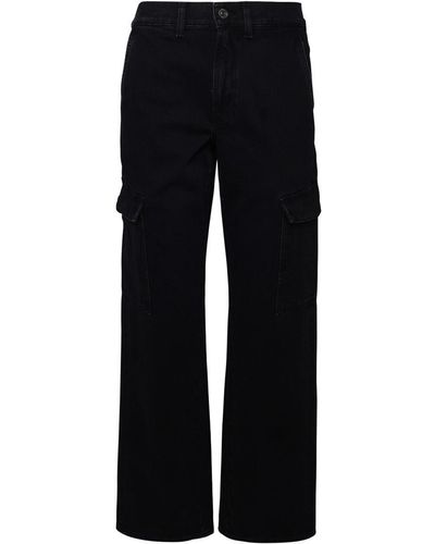 7 For All Mankind Black Cotton Jeans - Blue