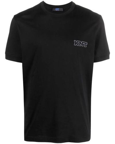 Kiton T-Shirt With Embroidery - Black