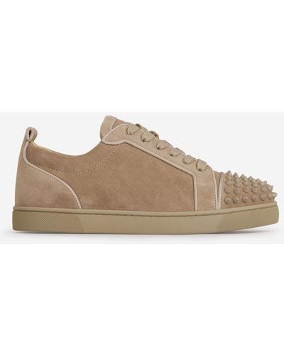 Christian Louboutin Louis Junior Spikes Trainers - Brown