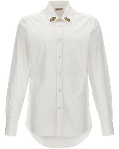 Alexander McQueen Embroidered Collar Shirt Shirt, Blouse - White