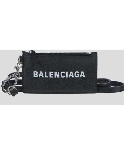 Balenciaga Cash Card Case On Keychain - White