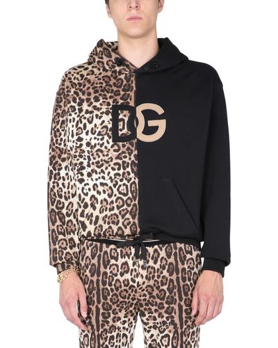 Dolce & Gabbana Patchwork Leopard Sweatshirt - Multicolour